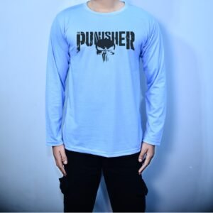 – FULL SLEEVES ICE BLUE PUNISHER GRAPHIC TEES –