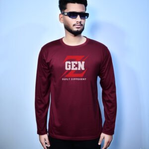 – FULL SLEEVES MAROON GEN Z GRAPHIC TEES –