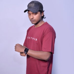- MAROON MINIMAL TEES -