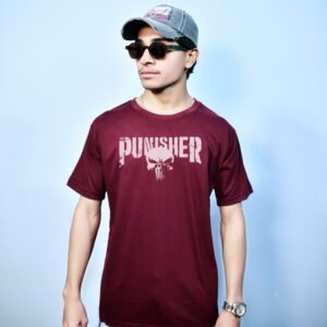 - MAROON PUNISHER GRAPHIC TEES -