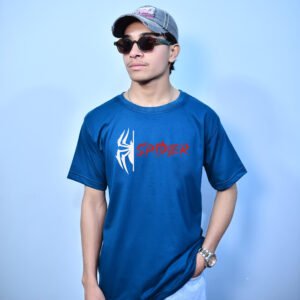 - ZINC BLUE SPIDER GRAPHIC TEES -